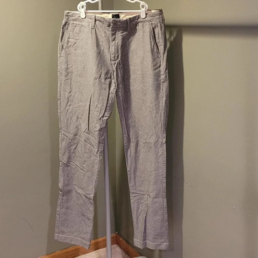 J.Crew 770 Straight Fit Stretch Cotton Pants Men's 33x34 Gray